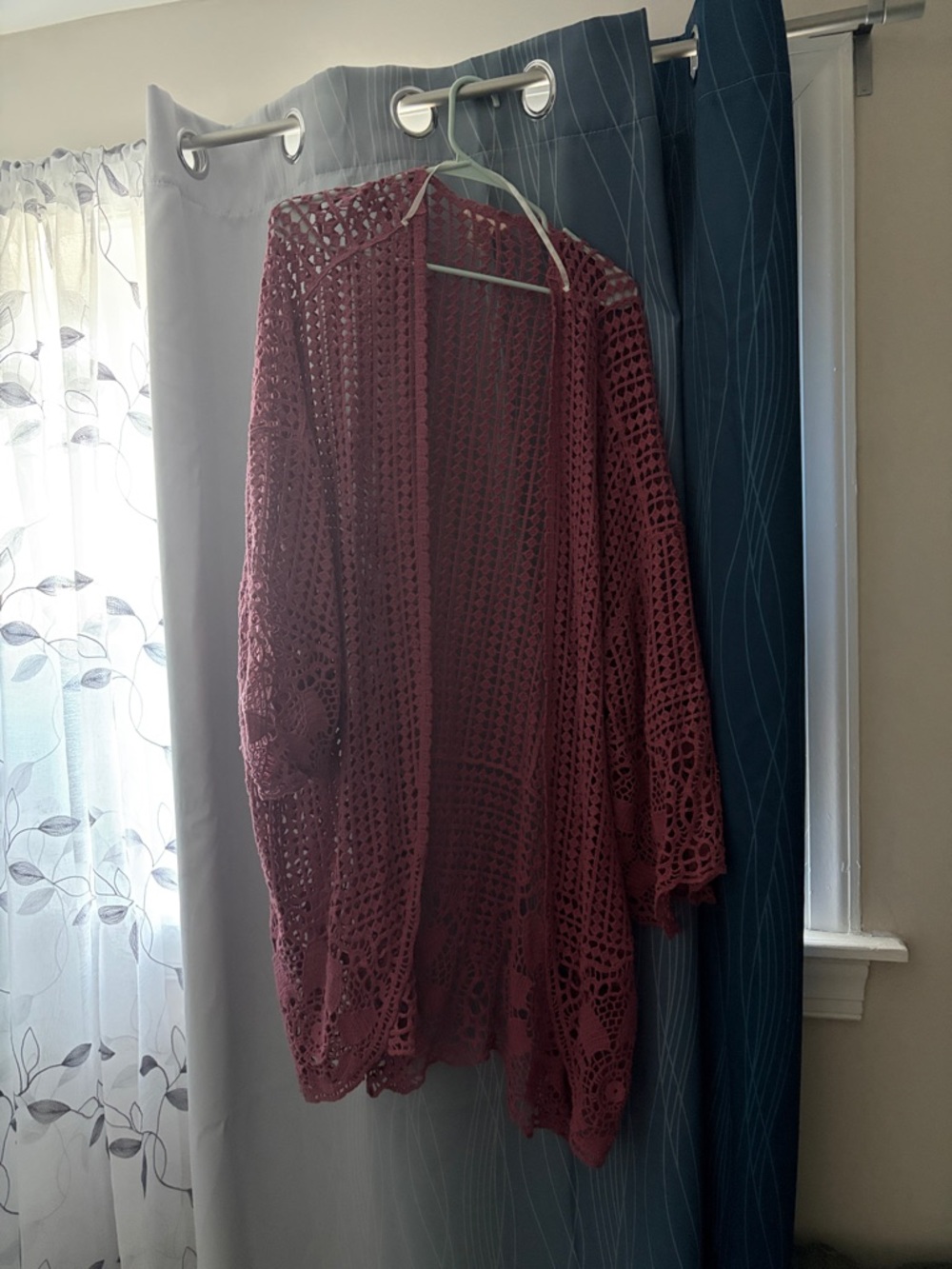 torrid Mauve Open-Knit Crochet Cardigan